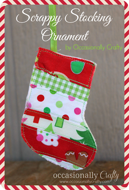Scrappy Stocking Ornament {25 Days of Christmas}